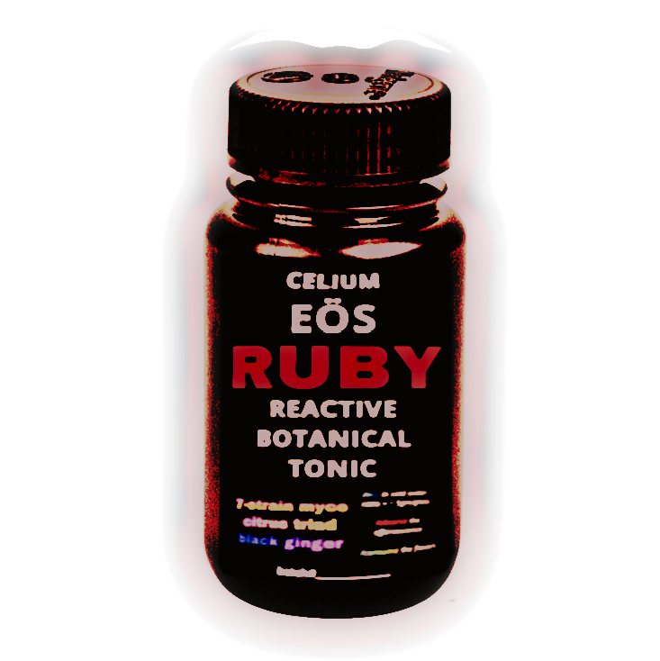 EÖS Ruby — amber HDPE bottle